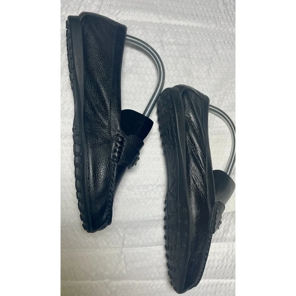 COACH Fredrica Black Leather Loafer Flats Women's sz 8B Shoes Very Little Wear - Picture 5 of 10